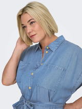 Only Carmakoma Pema Hannover denim dress medium blue