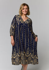 Gozzip Else dress blue board print