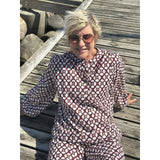 Gaspar Læsø flower shirt bordeaux