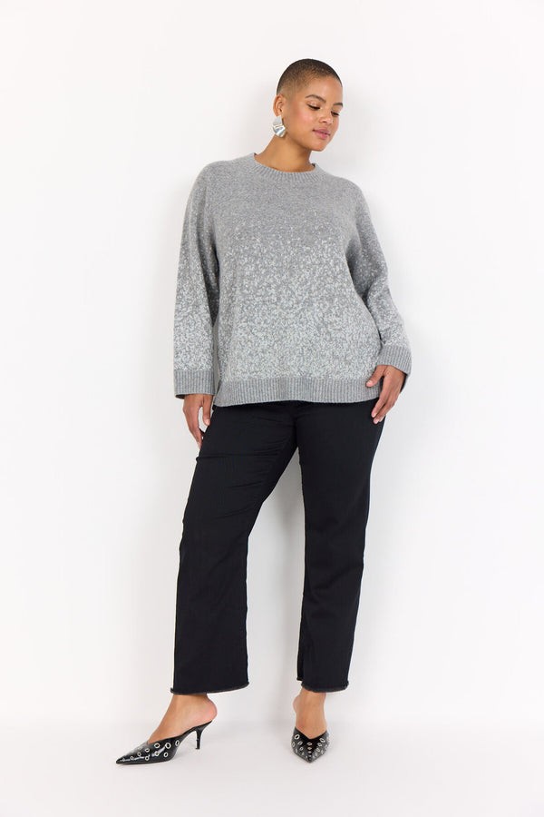 Wasabi Sylva 1 knit pullover grey melange