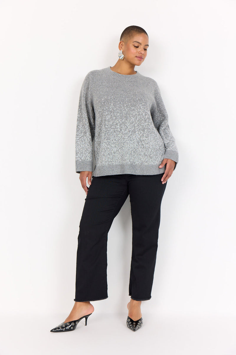 Wasabi Sylva 1 knit pullover grey melange