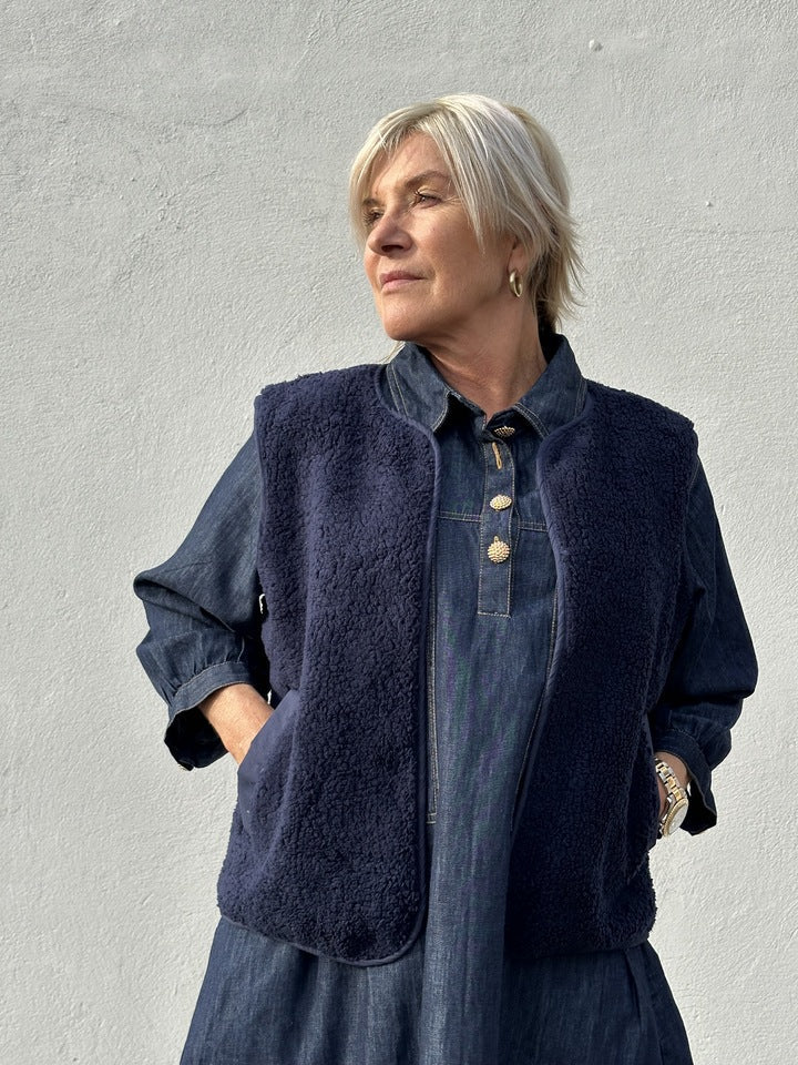 Gaspar Duffy waistcoat blue