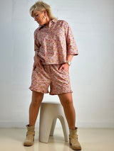 Gaspar Porto flower blouse rose