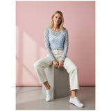 Ofelia Gwen mesh blouse light blue