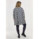 Gozzip Meta tunic blue offwhite print