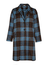 Gozzip Huld coat blue brown checks