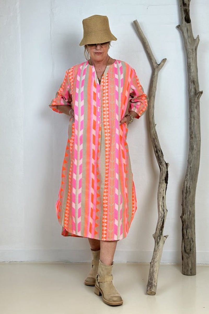Gaspar Miami kaftan pink