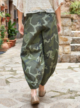 Black Colour Ally Balloon Pant Camouflage