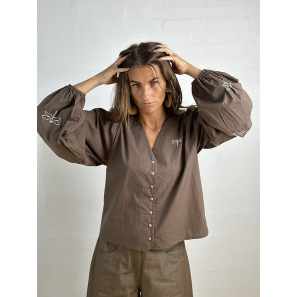 Gaspar Valencia shirt brown