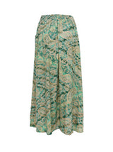 Black Colour Luna regular skirt floral green