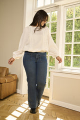 Only Carmakoma Cypress pocket flare medium blue denim