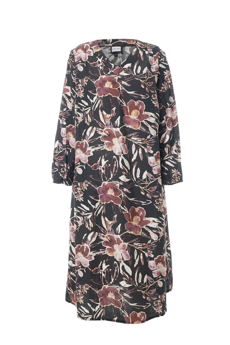 Gozzip Astrid dress black print