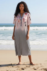 Ofelia Mary dress navy stripe