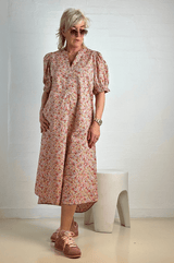 Gaspar Tunø flower dress rose