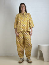 Gaspar Colorado flower pant yellow