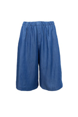 Black Colour Pueblo tencel shorts jeans blue