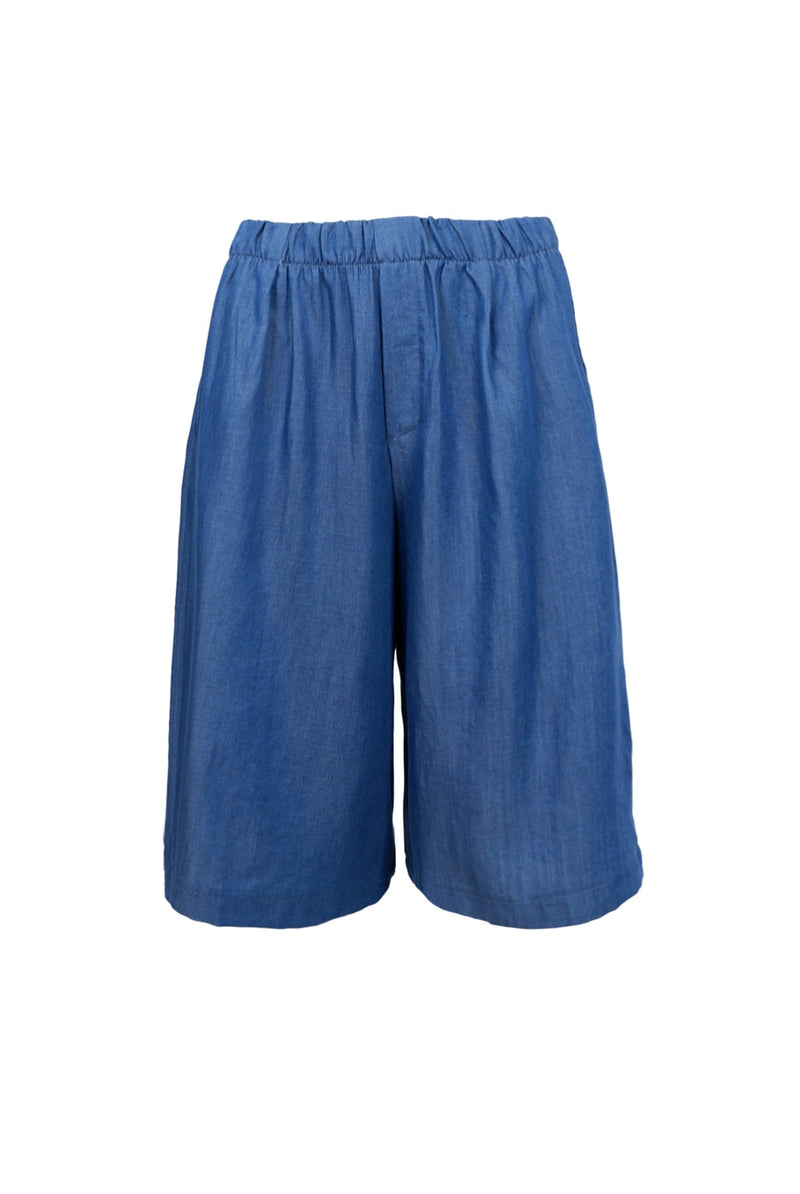 Black Colour Pueblo tencel shorts jeans blue