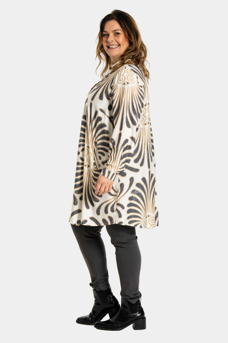 Gozzip Birla tunic offwhite grey