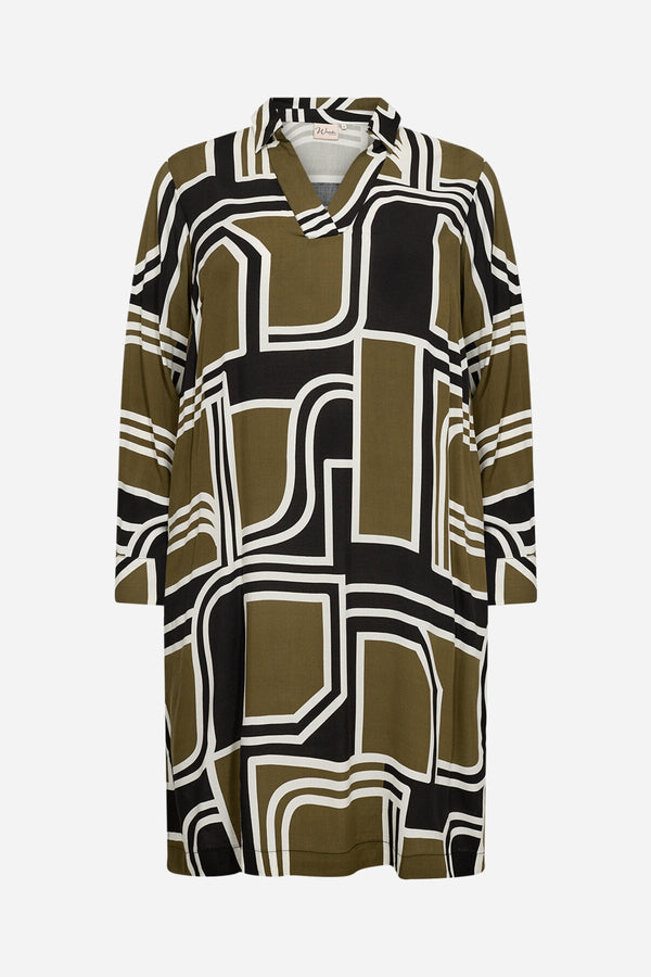 Wasabi Dress Natalie Army/Black