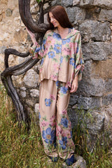 Black Colour Emme flower shirt frappe