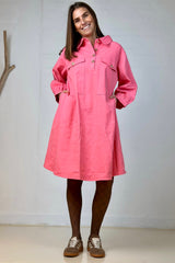 Gaspar Rio canvas dress coral