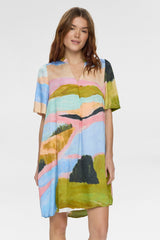 Nûmph Meadow v-nevk dress peony