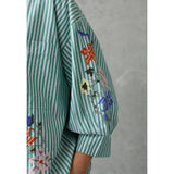 Love & Divine Love1604 Shirt Green Stripes