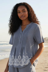 Ofelia Tova blouse blue