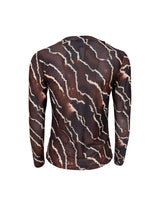Black Colour Annie mesh blouse marble print