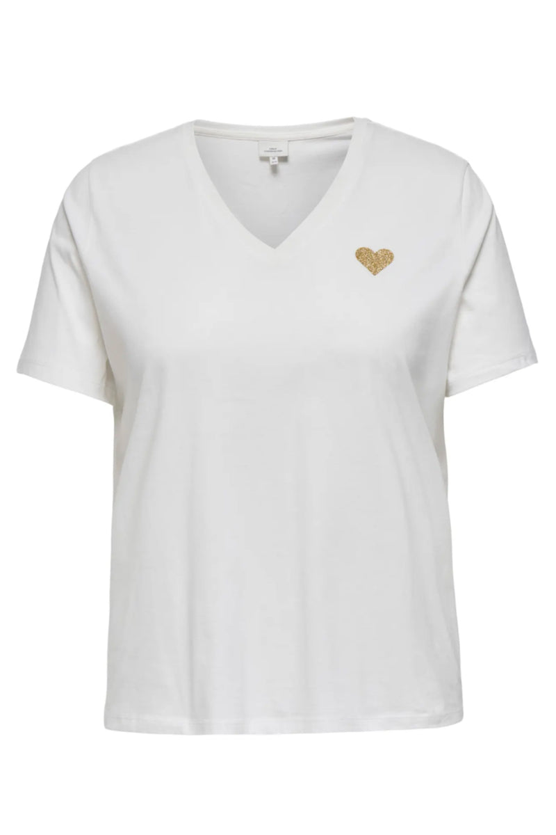 Only Carmakoma T-shirt Kita Hvid