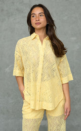 Love & Divine Love971-14 lace shirt straw
