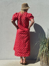 Gaspar Tunø flower dress pink