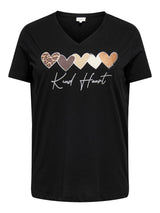 Only Carmakoma t-shirt hearts black