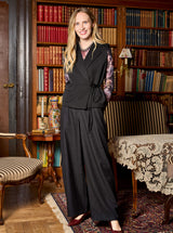 Black Colour Rena wrap vest black