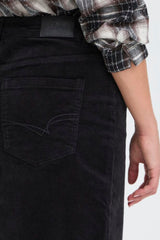 Pulz Sally skirt baby fløjl black