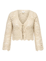 Only Carmakoma Waterly croche tie cardigan birch