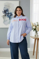 Cassiopeia Karina shirt blue stripe