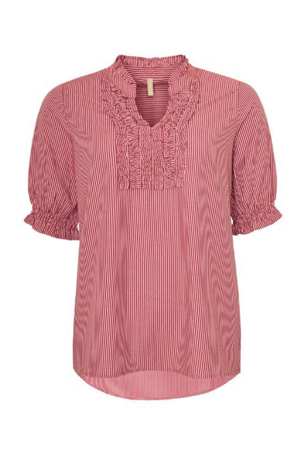 Ofelia Damie blouse rose/bordeaux stripe