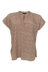 Black Colour Luna Andrea blouse taupe mist