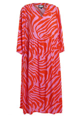 Gozzip Lea Dress Pink/orange