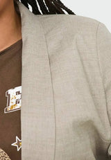 Only Carmakoma Relly blazer sand/white pebber melange