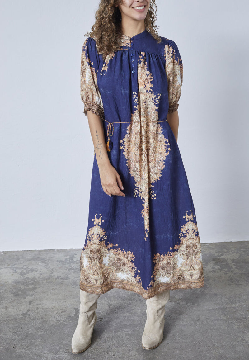 Love & Divine New paisley dress blue