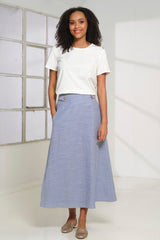 Prepair Alma skirt blue stripe