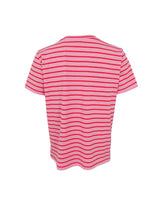 Black Colour Maylee t-shirt stripe red rose