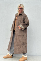 Gaspar Champagne winter coat taupe