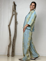 Gaspar Vigo jaquard light blue
