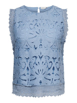 Only Carmakoma Gelina o-neck top faded denim blue