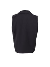 Black Colour Rena wrap vest black