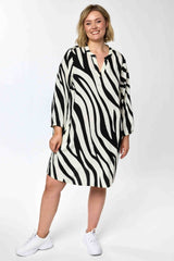 Gozzip Jana Dress Black/offwhite
