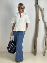Gaspar Tunis blouse off white